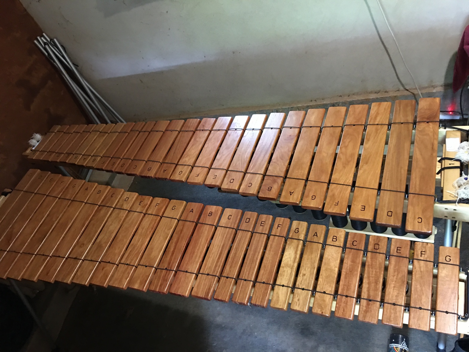 Our new 3.5 octave marimbas